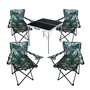5-teiliges Campingm�bel Set Camouflage Tisch schwarz + Campingst�hle