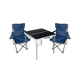 3-teiliges Campingm�bel Set Tisch schwarz + Campingst�hle mit Tasche