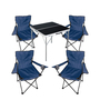 5-teiliges Campingm�bel Set Tisch schwarz + Campingst�hle mit Tasche
