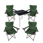 5-teiliges Campingm�bel Set Tisch schwarz + Campingst�hle mit Tasche