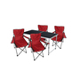 5-tlg. Camping Set Gartenm�bel Campingtisch + 4 x Anglersessel Rot