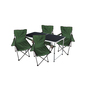 5-tlg. Camping Set Gartenm�bel Campingtisch + 4 x Anglersessel Gr�n