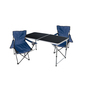 3-teiliges Campingm�bel Set Tisch + 2 Campingst�hle Blau + Tasche