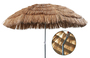 Hawaii Sonnenschirm Strandschirm Gartnschirm rund 1,6m Braun knickbar 