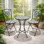 Mosaik Sitzgarnitur Set 3-teilig Sitzgruppe Gartenm�bel Tisch St�hle
