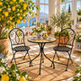 3tlg Mosaik Sitzgarnitur Gartengarnitur Bistro Set Outdoor M�bel