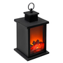 LED Tischkamin Kamin Laterne Tisch Kaminfeuer Timer Batterie B14xH25cm