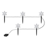 5er Gartenstecker LED-Gartenleuchtst�be Weihnachtsdeko Schneeflocke