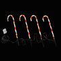 4er Set LED-Gartenleuchtst�be Zuckerstange