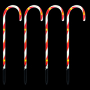 4er Set LED-Gartenleuchtst�be Zuckerstange Weihnachtsbeleuchtung IP 44