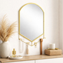 Wandspiegel H�ngespiegel Flurspiegel Badspiegel Spiegel Gold H42cm