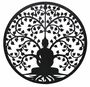 Buddha Lebensbaum Wand Deko H�ngedeko Wandh�nger Metalldeko Wandtattoo 60cm 