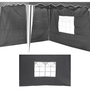 2er Seitenteile Fenster Seitenwand Faltpavillon Fenster Pavillon Grau 300x200cm