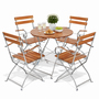 5er Biergarten Set Biergartengarnitur Biergartenm�bel rund 80cm