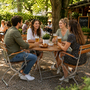 5er Biergarten Set Biergartengarnitur Biergartenm�bel rund 80cm