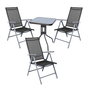 4-tlg Bistro Garnitur Bistrom�bel Klappstuhl Sitzgruppe Hochlehner 