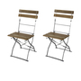 2 St�ck Biergarten Klappstuhl Gartenstuhl Akazie Stahl 