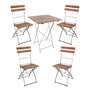 3-tlg Biergartenm�bel Bistroset Balkonset Klapptisch + 2 Klappst�hle