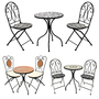 Mosaik Bistroset Sitzgruppe Sitzgarnitur Set 3-teilig