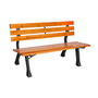 Stabile Parkbank Massivholz und Gusseisen 150 x 56 x 70 cm