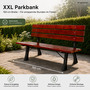 Parkbank Massivholz und Eisen 150 x 56 x 70 cm