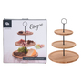 Bambus-Etagere Runde Servierregal 3-st�ckig 28xH35cm