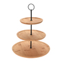 Bambus-Etagere Runde Servierregal 3-st�ckig 28xH35cm