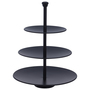Runde Metall-Etagere Servierregal 3-st�ckig schwarz 25cm