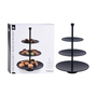 Runde Metall-Etagere Servierregal 3-st�ckig schwarz 25cm