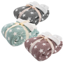 Sherpadecke Sofadecke Kuscheldecke Wolldecke 150x200cm Sterne