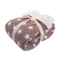Sherpadecke Sofadecke Kuscheldecke Wolldecke 150x200cm Sterne