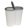 Duo Abfalleimer M�lleimer M�lltonne M�lltrenner Deckel 2x 25 Liter