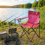 Anglersessel Campingsessel Campingstuhl Getr�nkehalter + Tasche Rot