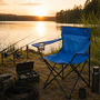 Anglersessel Campingsessel Campingstuhl Getr�nkehalter + Tasche Blau