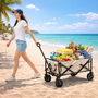Faltbarer Bollerwagen Transportwagen Handwagen Gartenwagen Beige