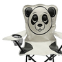 Kinder Anglersessel Hellgrau mit Getr�nkehalter und Tasche Motiv Panda