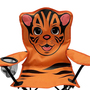 Kinder Anglersessel Orange mit Getr�nkehalter und Tasche Motiv Tiger