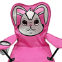 Kinder Anglersessel Pink mit Getr�nkehalter und Tasche Motiv Hase