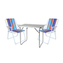 3-teiliges Campingm�bel Set Outdoor Campingstuhl Tisch Aluminium 