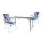 3-teiliges Campingm�bel Set Outdoor Campingstuhl Tisch Aluminium 