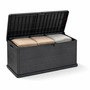 XL Auflagenbox Sitzbank 2 Personen Kunststoff  Anthrazit 340L