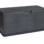 XL Auflagenbox Sitzbank 2 Personen Kunststoff  Anthrazit 340L