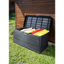 XL Auflagenbox Sitzbank 2 Personen Kunststoff  Anthrazit 340L