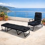 2 in 1 Gartenliege Sanit�tsliege G�stebett und Relaxsessel mit Polster