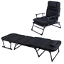 2 in 1 Gartenliege Sanit�tsliege G�stebett und Relaxsessel mit Polster