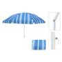 Sonnenschirm Strandschirm  1,80m Polyester knickbar UV Schutz