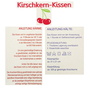 Kirschkernkissen W�rmekissen K�rnerkissen K�lte+W�rme 21x21cm 
