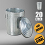 20L Oskartonne Aschetonne mit Deckel M�lltonne Abfalleimer Windeleimer