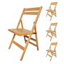 4er Set Bambusholz Klappstuhl - 79 x 44 cm K�chen Stuhl klappbar