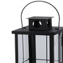 2tlg Metall XXL Laternen Set Schwarz Gartenlaterne Windlicht H58/45cm